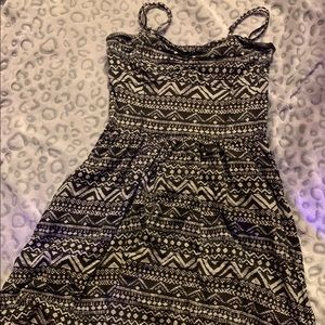 Aeropostale Black & White Printed Dress